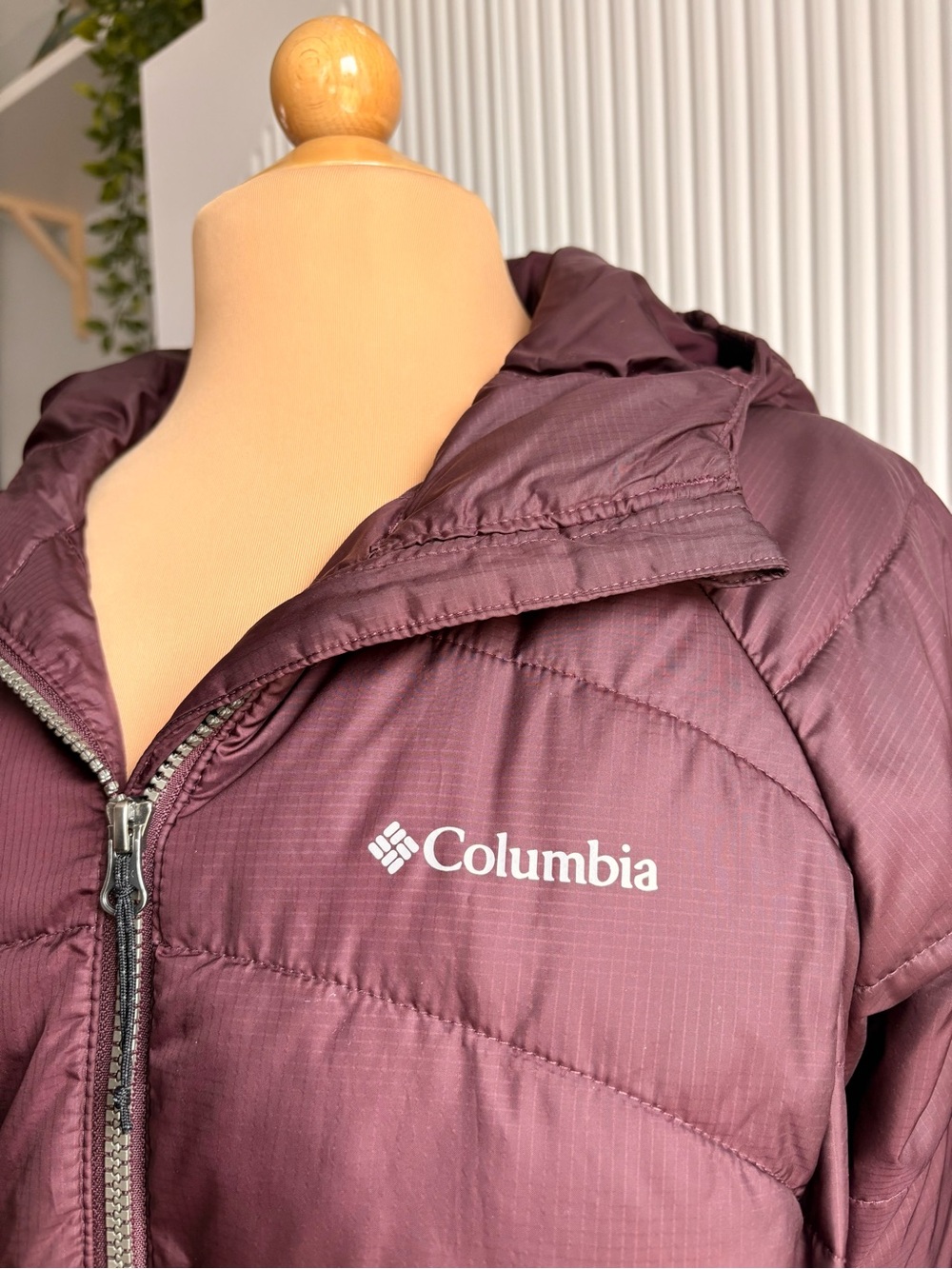 Columbia Women's Hooded Puffer Jacket in Plum